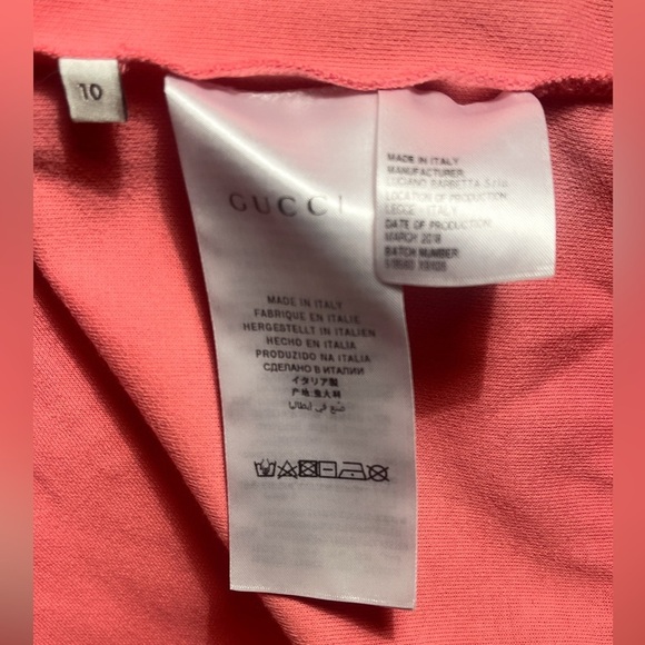 Authentic Girls Gucci Red Blue Designer Sweatshirt Ribbed Collar Back Logo 10 - Picture 4 of 6